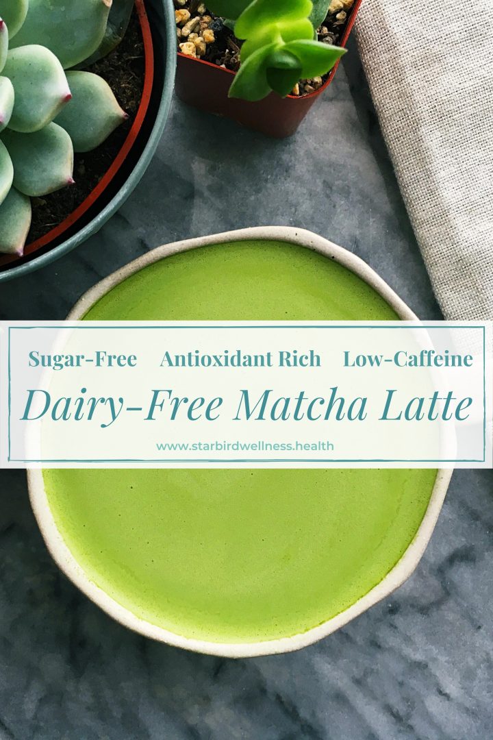 Dairy-Free Matcha Latte Pin