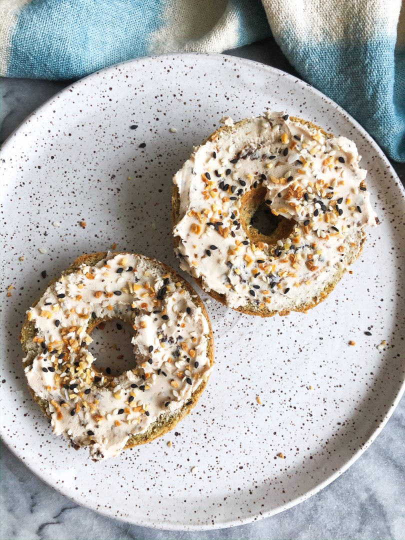 Paleo Bagel with Dairy Free Cream Cheese