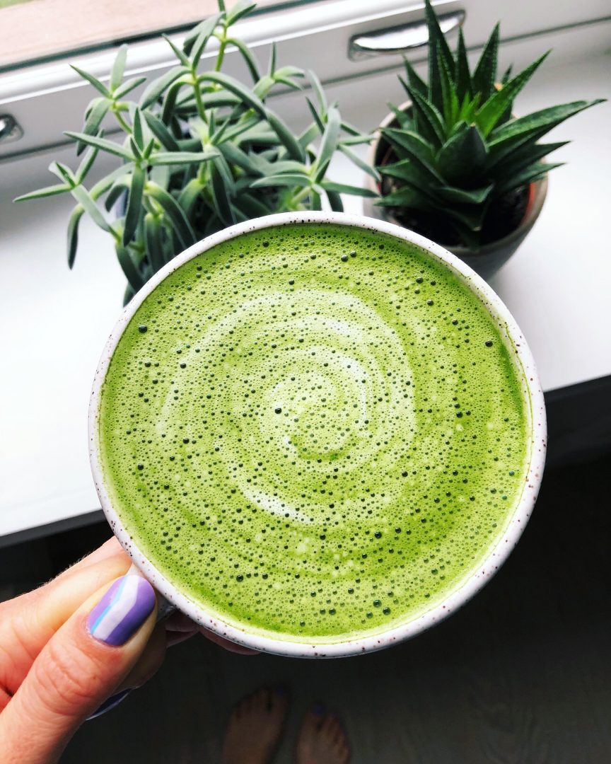 Starbird Wellness foamy matcha latte 